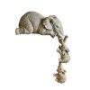 Desktop Decor; Elephant Shape Ornament Resin Craftwork Decor - Gray