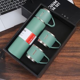 1pc/1Set Stainless Steel Thermal Cup; With Gift Box Set; Double Layer Leakproof Insulated Water Bottle; Keeps Hot And Cold Drinks For Hour - Green + G