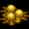 3Pcs Submersible LED Tea Lights Waterproof Candle Lights Battery Operated Decor Lamp - Amber