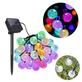 8 Modes Solar String Lights Outdoor LED Crystal Globe Light Waterproof Fairy Lights Garlands For Christmas Party Outdoor Decor - Corlorful - 6.5M 8 Mo