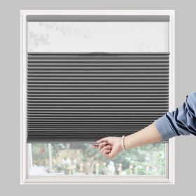 WELLSOURCE Day&Night Cellular Shades, Blackout Top Down Bottom Up Honeycomb Blinds for Windows, Cordless Window Shades with Sheer - Gray - Custom Size