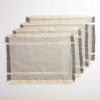 Better Homes & Gardens Woven Table Placemat with Fringe, Gray, 4 Piece Set - Better Homes & Gardens