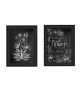 "Vintage Flowers in Bloom" 2-Piece Vignette by HOUSE FENWAY , Ready to Hang Framed Print, Black Frame - as Pic