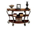 Traditional Style Brown Cherry 1pc Sofa Table Open Bottom Shelf Ornate Design Living Room Furniture - as Pic