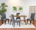 Amisos 5-Piece Dining Set, Hairpin Dining Table with 4 Chairs, 3 Color Options - as Pic