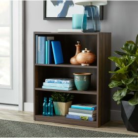 3-Shelf Bookcase with Adjustable Shelves - Canyon Walnut