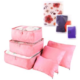 9Pcs Clothes Storage Bags Water-Resistant Travel Luggage Organizer Clothing Packing Cubes - Pink