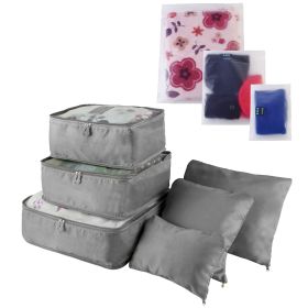 9Pcs Clothes Storage Bags Water-Resistant Travel Luggage Organizer Clothing Packing Cubes - Gray