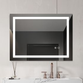 Anti-fog dimmable touch button LED bathroom mirror - Default