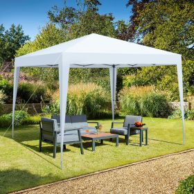 Outdoor 10x 10Ft Pop Up Gazebo Canopy Tent Removable Sidewall with Zipper,2pcs Sidewall with Windows,with 4pcs Weight sand bag,with Carry Bag - White