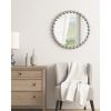 Beaded Round Wall Mirror 27"D - as Pic