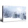 Framed Canvas Wall Art Decor Painting For Chrismas, Winter Pine Forest Chrismas Gift Painting For Chrismas Gift, Decoration For Chrismas Eve Office Li