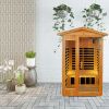 Two person Far infrared old fir outdoor sauna room - as Pic