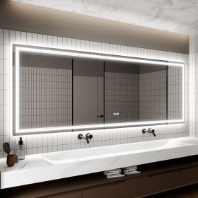 LED Bathroom Mirror, 36x96 inch Bathroom Vanity Mirrors with Lights, Mirrors for Wall with Smart Touch Button, Anti-Fog, Memory Function, Stepless Dim