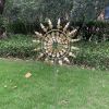 30cm/11.81in Courtyard Garden Lawn Outdoor Decoration, Unique Wind Collector Magic Kinetic Energy Metal Windmill Spinner Solar Wind Catcher - CX106