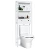 Toilet Space Saver Bathroom Organizer Storage Shelf with Drawers - White