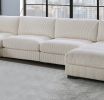 Living Room Furniture Armless Chair Beige Wide-Welt Corduroy 1pc Armless Chair Soft Cushion Wood Legs - as Pic