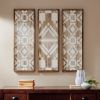 Two-tone Geometric 3-piece Wood Wall Decor Set - as Pic