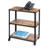 Charm 3 Shelf Mobile Kitchen Serving Cart - Black