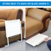 Foldable Tray Table Portable Sofa TV Tray 6 Heights 3 Angles Laptop Desk Adjustable Eating Dinner Coffee - White