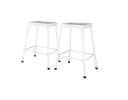 Counter Stool Metal White Powder Coating, Set of 2 - as Pic