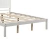 Platform Bed Frame with Headboard , Wood Slat Support , No Box Spring Needed ,Queen - White