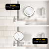 8 Inch Wall-Mounted Makeup Mirror, Double Sided 1x/10x Magnifying Makeup Mirror, 3 Colour Lights Touch Screen Dimmable Bathroom Mirror, 360¬∞ Swivel V