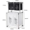 Laundry Hamper 2 Tier Laundry Sorter with 4 Removable Bags for Organizing Clothes, Laundry, Lights, Darks - as Pic