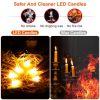 6 Packs Flameless Taper Candles 9.8in Electric LED Candles Warm White w/ 4 Light Modes Remote Control Timer - Warm White