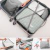 9Pcs Clothes Storage Bags Water-Resistant Travel Luggage Organizer Clothing Packing Cubes - Gray