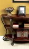 Traditional Style Brown Cherry 1pc Sofa Table Open Bottom Shelf Ornate Design Living Room Furniture - as Pic