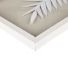 Framed Rice Paper Palm Leaves 3-piece Shadowbox Wall Decor Set - as Pic