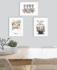 "Rise & Shine Kitchen Collection" 3-Piece Vignette By Michele Norman, Ready to Hang Framed Print, White Frame - as Pic