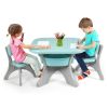 Kids Activity Table and Chair Set Play Furniture with Storage - Blue