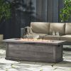 ANCHORAGE 56'' WOOD RECTANGULAR MGO FIRE TABLE GREY - 50,000 BTU - as Pic