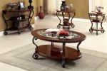 Traditional Style Brown Cherry 1pc Sofa Table Open Bottom Shelf Ornate Design Living Room Furniture - as Pic