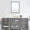 7 Size LED Bathroom Mirror Wall Mounted Vanity Mirror Anti-Fog Mirror Dimmable Lights with Touch Switch(Horizontal/Vertical) - 28"*36"