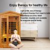 Two person Far infrared old fir outdoor sauna room - as Pic