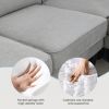 108*85.5" Modern U Shape Sectional Sofa, 7 Seat Fabric Sectional Sofa Set with 3 Pillows Included for Living Room, Apartment, Office,3 Colors  - Light