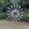 30cm/11.81in Courtyard Garden Lawn Outdoor Decoration, Unique Wind Collector Magic Kinetic Energy Metal Windmill Spinner Solar Wind Catcher - CX106