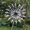 30cm/11.81in Courtyard Garden Lawn Outdoor Decoration, Unique Wind Collector Magic Kinetic Energy Metal Windmill Spinner Solar Wind Catcher - CX106