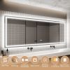 LED Bathroom Mirror, 36x96 inch Bathroom Vanity Mirrors with Lights, Mirrors for Wall with Smart Touch Button, Anti-Fog, Memory Function, Stepless Dim