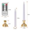 6 Packs Flameless Taper Candles 9.8in Electric LED Candles Warm White w/ 4 Light Modes Remote Control Timer - Warm White