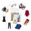 9Pcs Clothes Storage Bags Water-Resistant Travel Luggage Organizer Clothing Packing Cubes - Pink