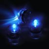 3Pcs Submersible LED Tea Lights Waterproof Candle Lights Battery Operated Decor Lamp - Blue