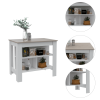 Ontario 2 Piece Kitchen Set, Kitchen Island + Pantry Cabinet , White /Light Gray - White /Light Gray