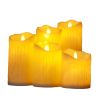 Flameless Flickering LED Candles Battery Operated , Warm Light Real Wax Pillar Votive 3D Wick Candles, Perfect for Party/Wedding/Home Decor(White) - a