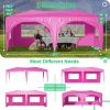 10'x20' Pop Up Canopy Tent with 6 Sidewalls, Ez Pop Up Outdoor Canopy for Parties, Waterproof Commercial Tent with 3 Adjustable Heights, Carry Bag, 6