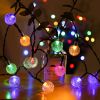 8 Modes Solar String Lights Outdoor LED Crystal Globe Light Waterproof Fairy Lights Garlands For Christmas Party Outdoor Decor - Warm - 6.5M 8 Modes 3