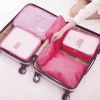 9Pcs Clothes Storage Bags Water-Resistant Travel Luggage Organizer Clothing Packing Cubes - Hot Pink